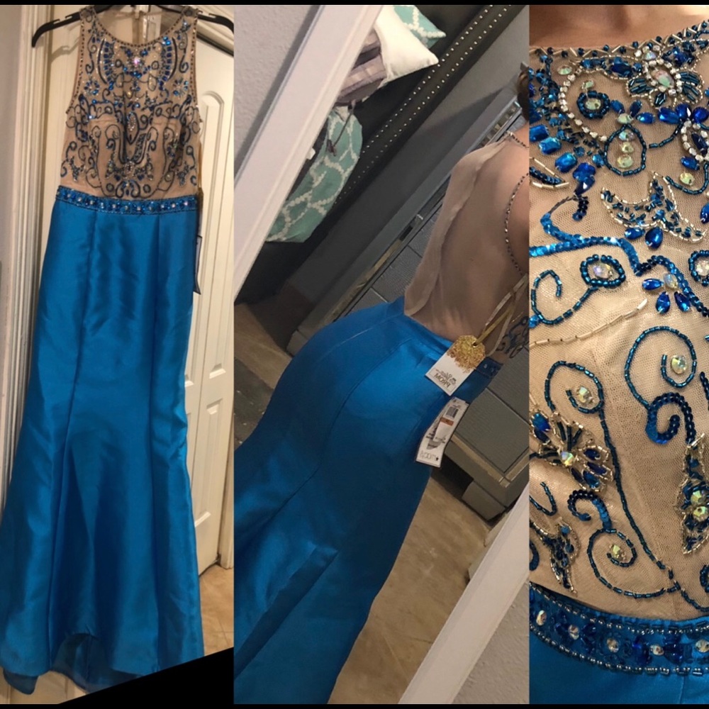Blue prom dress